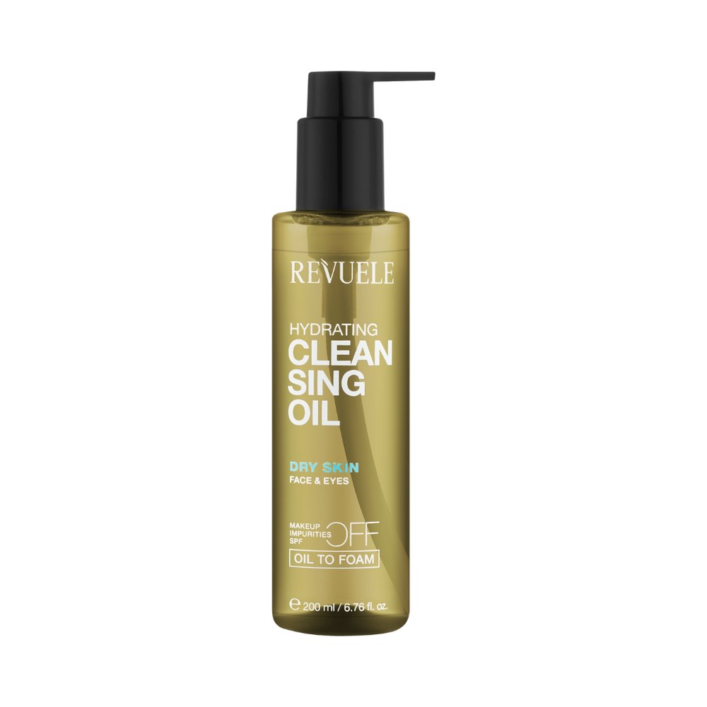 Revuele Мoisturizing oil for cleaning dry facial skin - 200ml | ريفويل غسول زيتي للبشرة الجافة - 200 مل