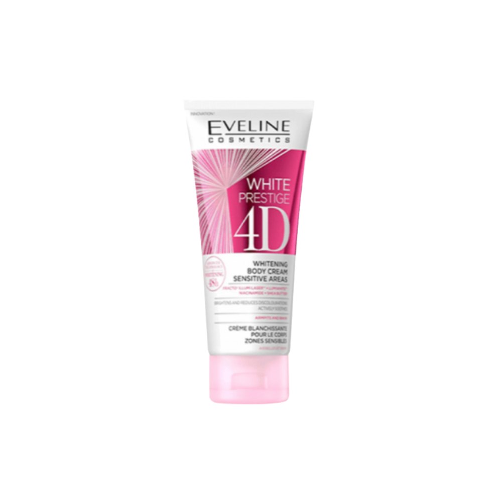 EVELINE White Prestige 4D Whitening Body Cream For Sensitive Areas - 100ml | ايفلين كريمة جسم للمناطق الحساسة - 100 مل