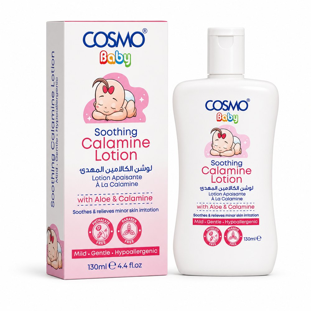 COSMO Baby Soothing Calamine Lotion - 130ml| كوزمو لوشن مهدئ لطيف للاطفال-130 مل