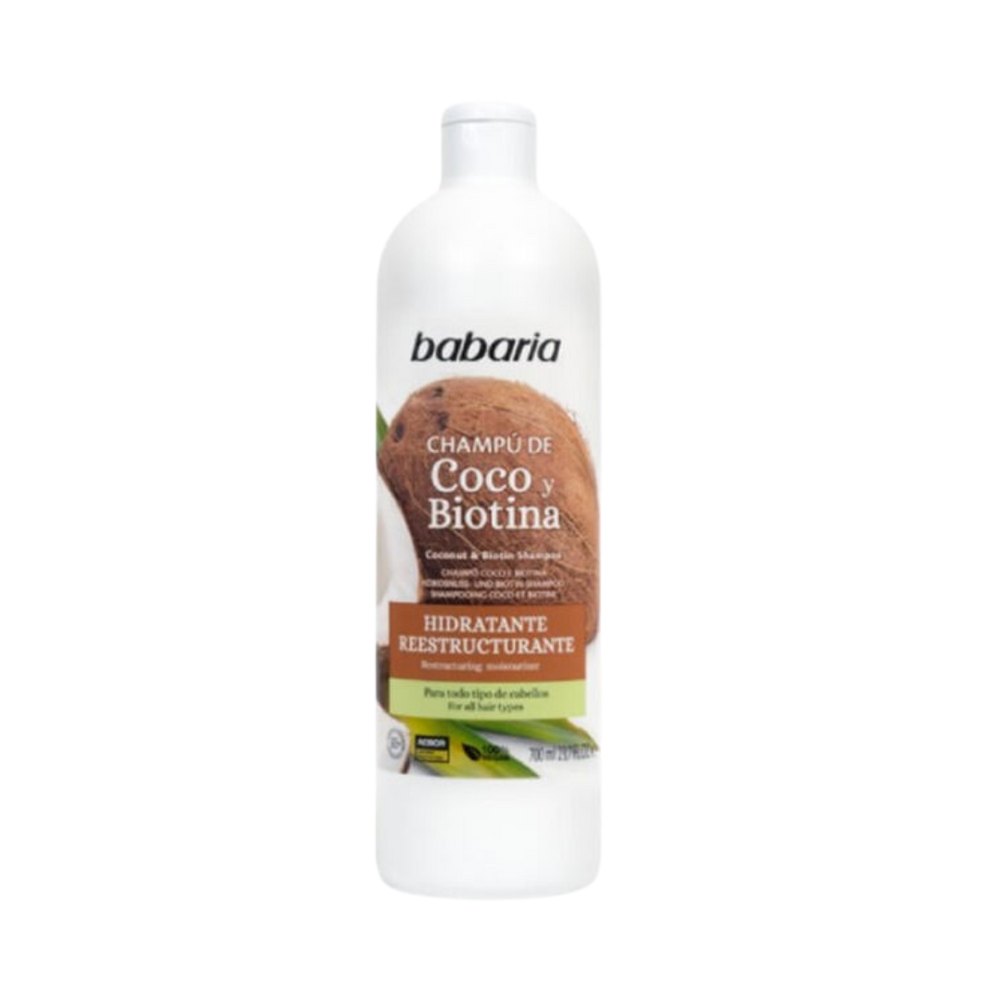 BABARIA Coconut Shampoo With Keratin And Biotin - 700ml |باباريا شامبو جوز الهند بالكيراتين و البايوتين - 700 مل