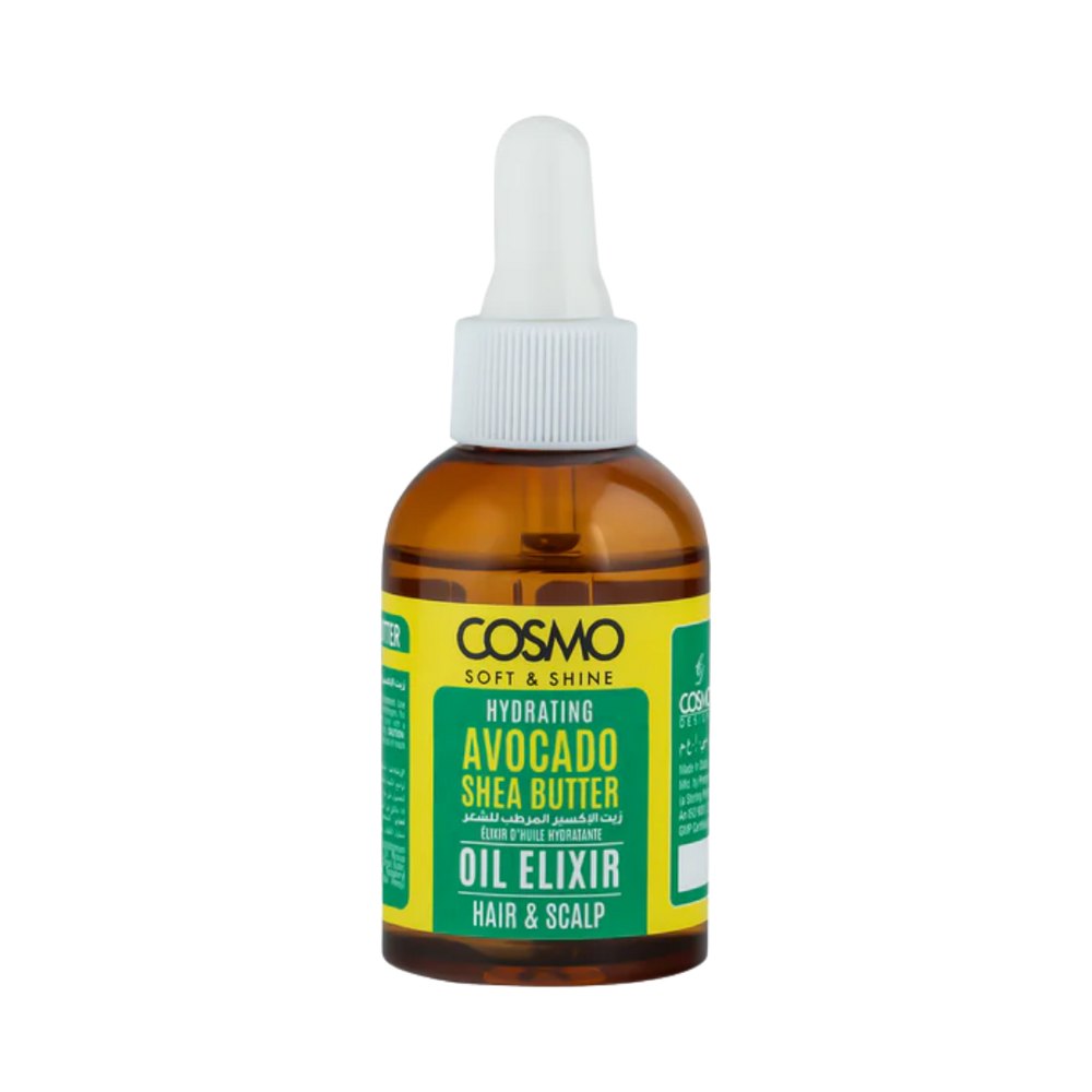 COSMO COSMETICS oil elixir avocado & shea butter - 60ml | كوزمو كوزمتكس زيت للشعر زبت الافوكادو وزبدة الشيا - 60 مل