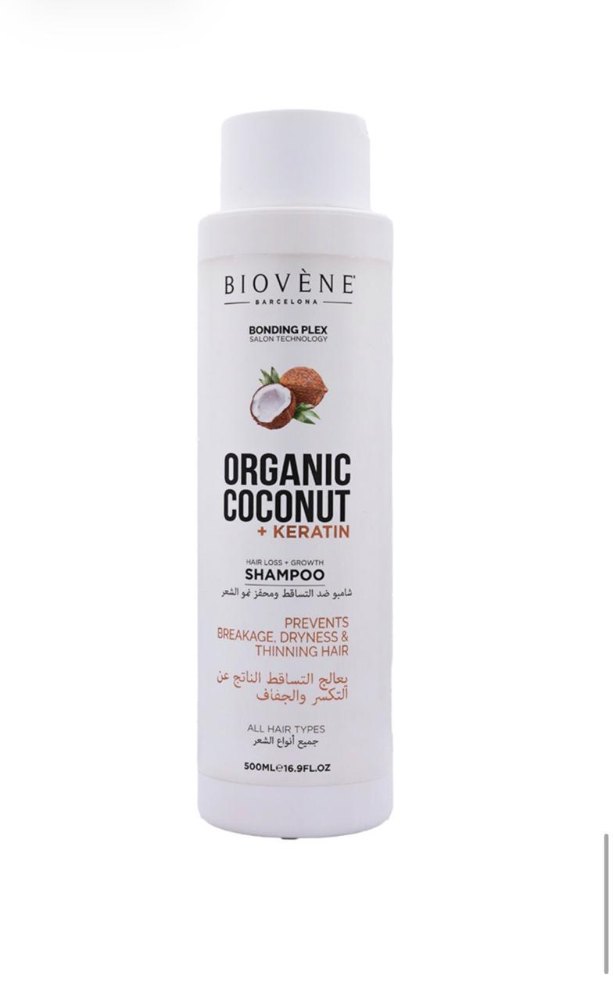BIOVENE Organic Coconut + Keratin Hair Loss Growth Shampoo - 500ml | بيوفين شامبو بجوز الهند و الكيراتين - 500 مل