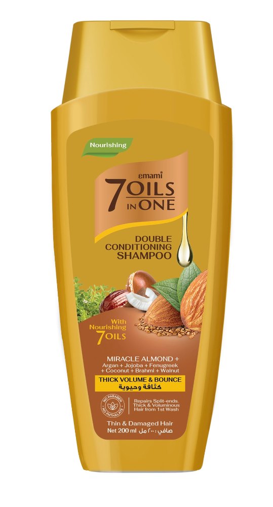 Emami 7 Oils In One Thick Volume & Bounce Shampoo - 400ml | ايمامي 7 اويلز ان ون من الزيوت في شامبو الكثافة - 400 مل
