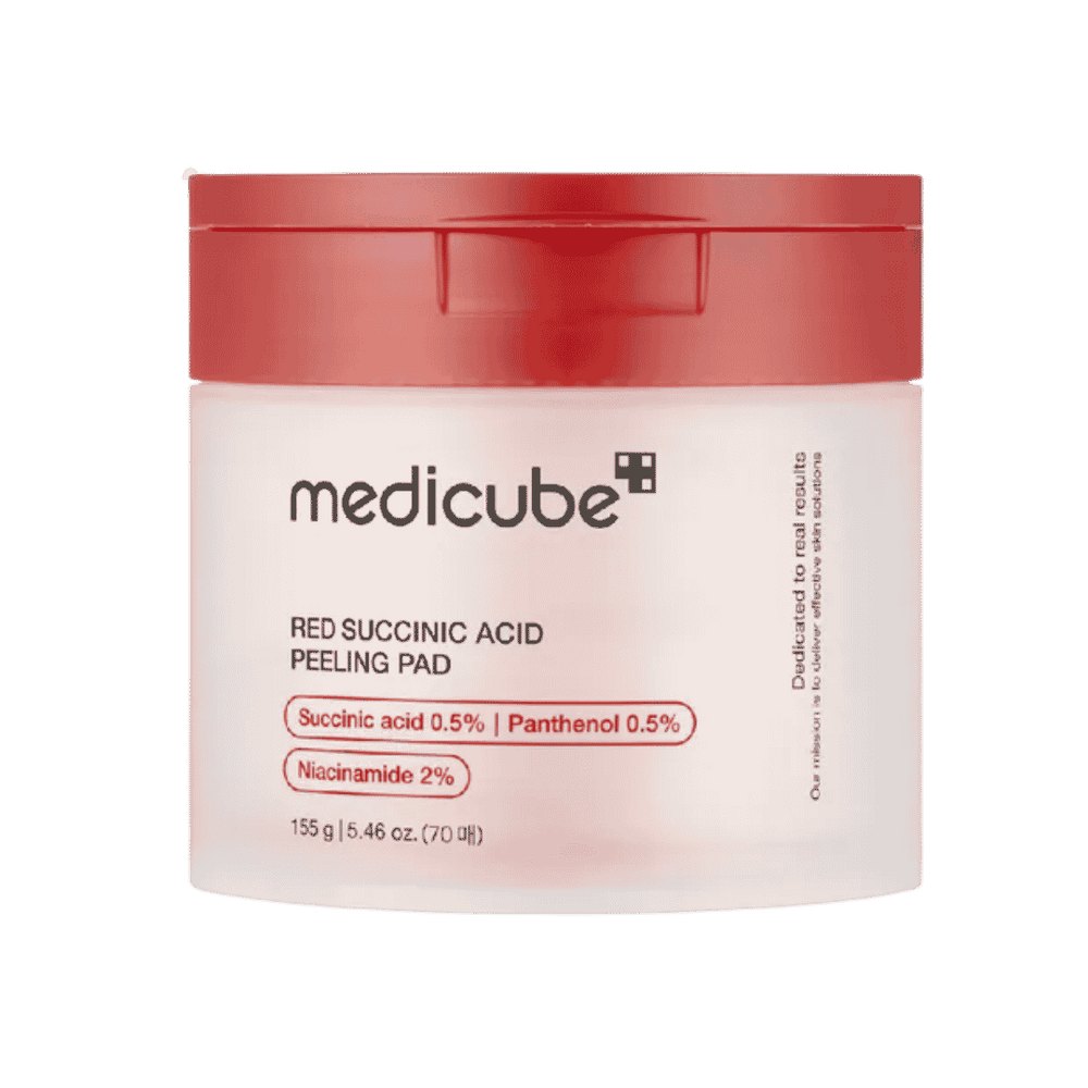 Medicube Red Succinic Acid Peeling 70 Pads - 155g | ميدي كيوب وسادات تقشير حمض السكسينيك الاحمر 70 وسادة - 155غ