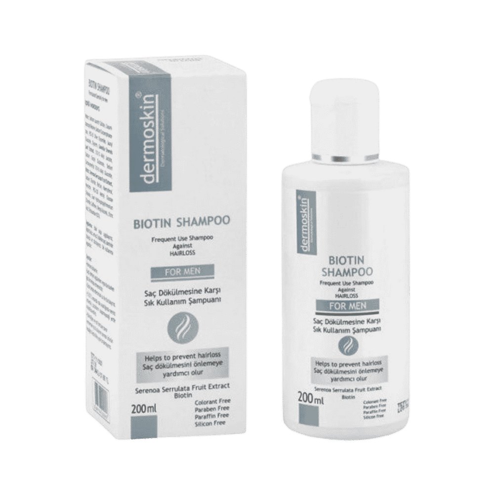 dermo skin Biotin Shampoo For Men - 200ML | ديرمو سكين شامبو البايوتين للرجال - 200 مل