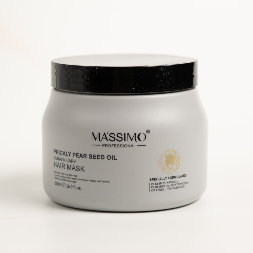 MASSIMO Prickly Pear Seed Oil Hair Keratin Care Hair Mask - 500ml |ماسيمو ماسك الشعر بزيت بذور التين الشوكي مع العناية بالكيراتين – 500 مل