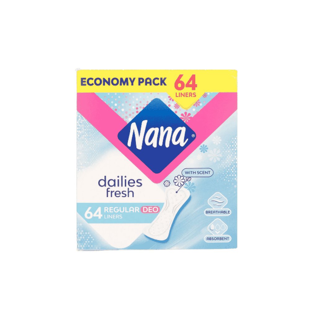 Nana Regular Liners With Scent - 64pads | نانا فوط يومية معطرة - 64 قطعة