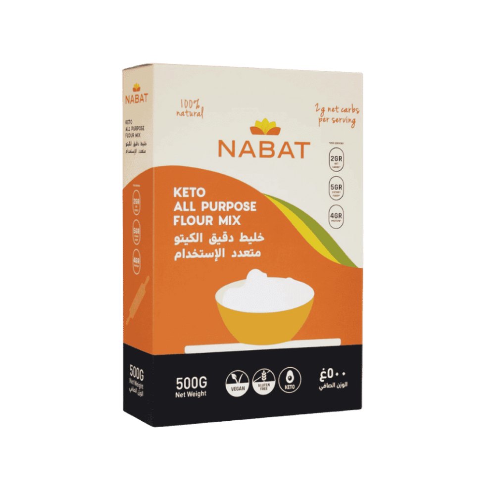 NABAT ORGANIC Keto All Purose Flour Mix - 500g | نبات دقيق الكينوا متعدد الاستخدام - 500غ