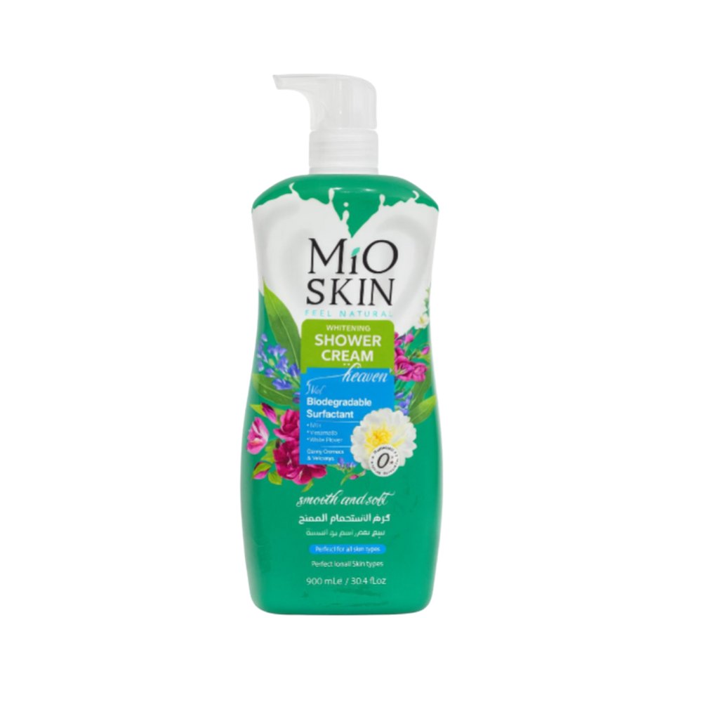 MIO SKIN Shower Gel Cream Biodegradable Sirhactant - 900ml | ميو سكين جل الاستحمام - 900 مل