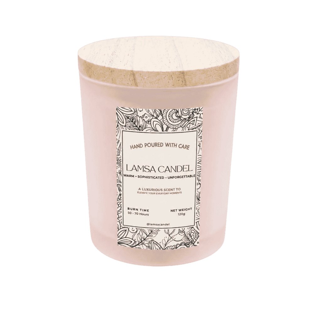 LAMSA Musk & Pomegranate Candle - 160g | لمسة شمعة بالمسك والرمان - 160 غ