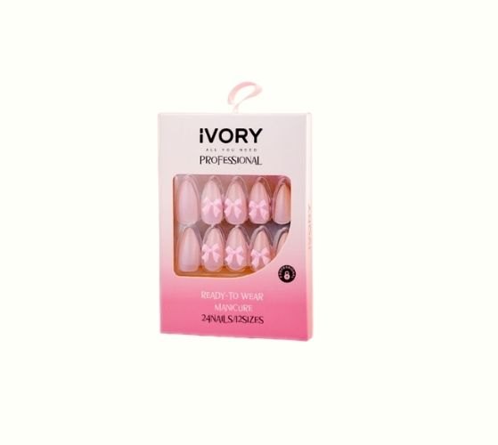 IVORY Nail Art Print - 24nails | ايفوري أظافر اصطناعية - 24 ظفر