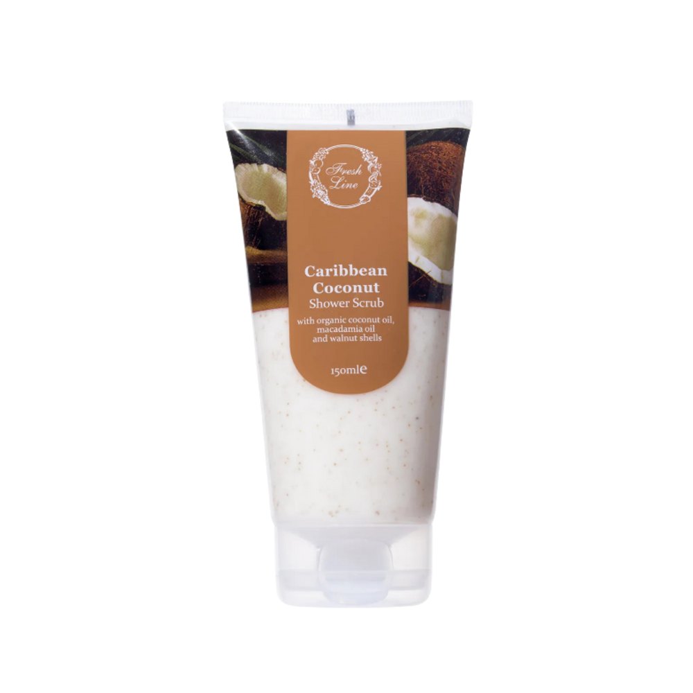 Fresh Line CARIBBEAN COCONUT Shower Scrub - 150 ml | فريش لاين سكراب للجسم بجوز الهند - 150 مل