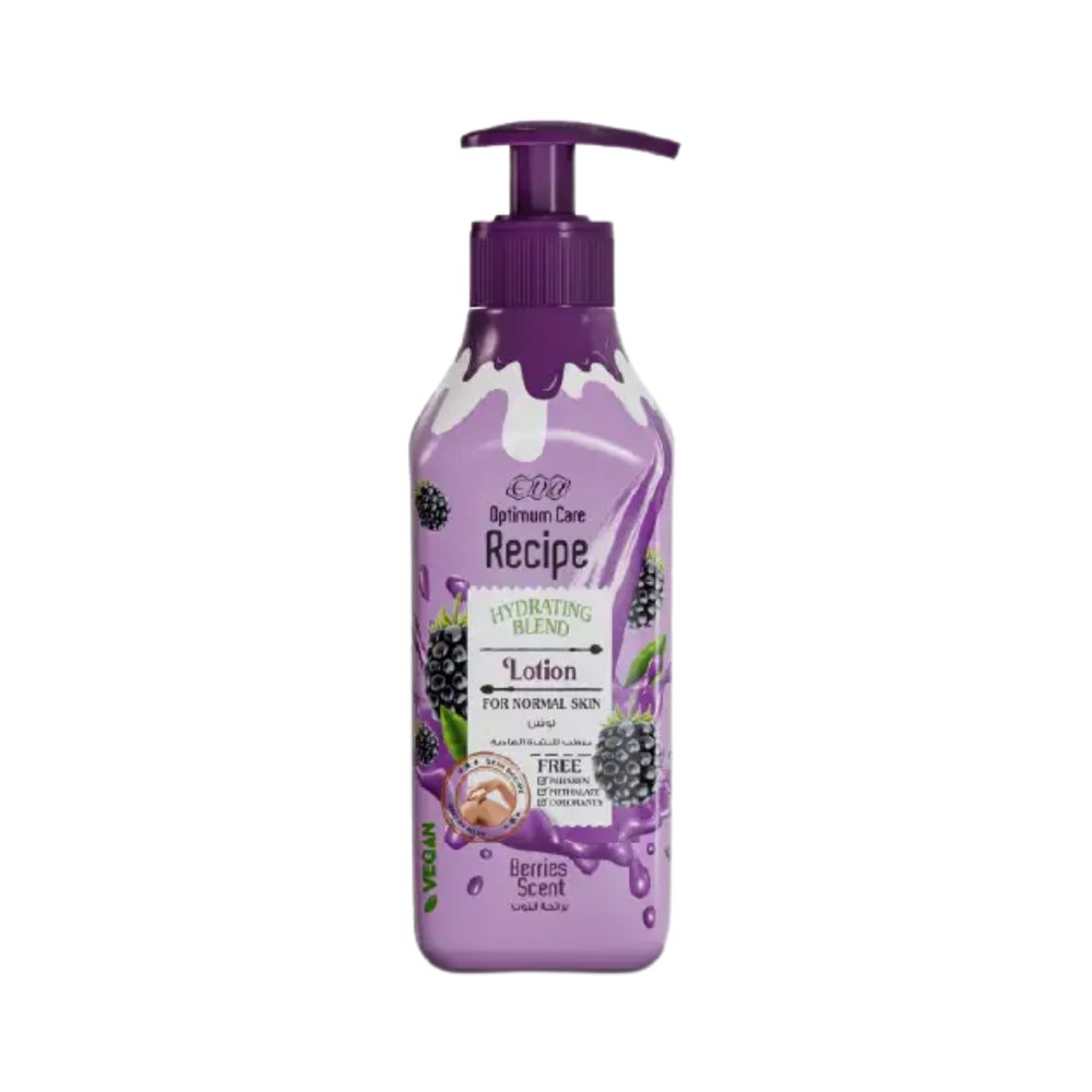 Eva Optimum Recipe Hydrating Blend Lotion Berries Scent - 370ml | ايفا لوشن للجسم برائحة التوت - 370 مل
