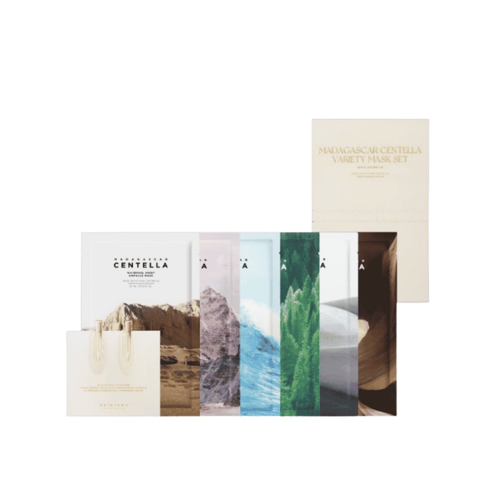 SKIN1004 Madagascar Centella Variety Mask | سكين1004 مجموعة أقنعة متنوعة - 6 ماسكات + 2 بكلات للشعر