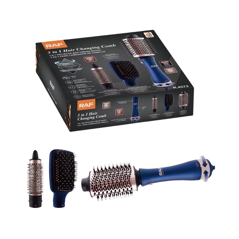 RAF3 in Hair Changing Comb |راف مشط تغيير تسريحة الشعر 3 في 1