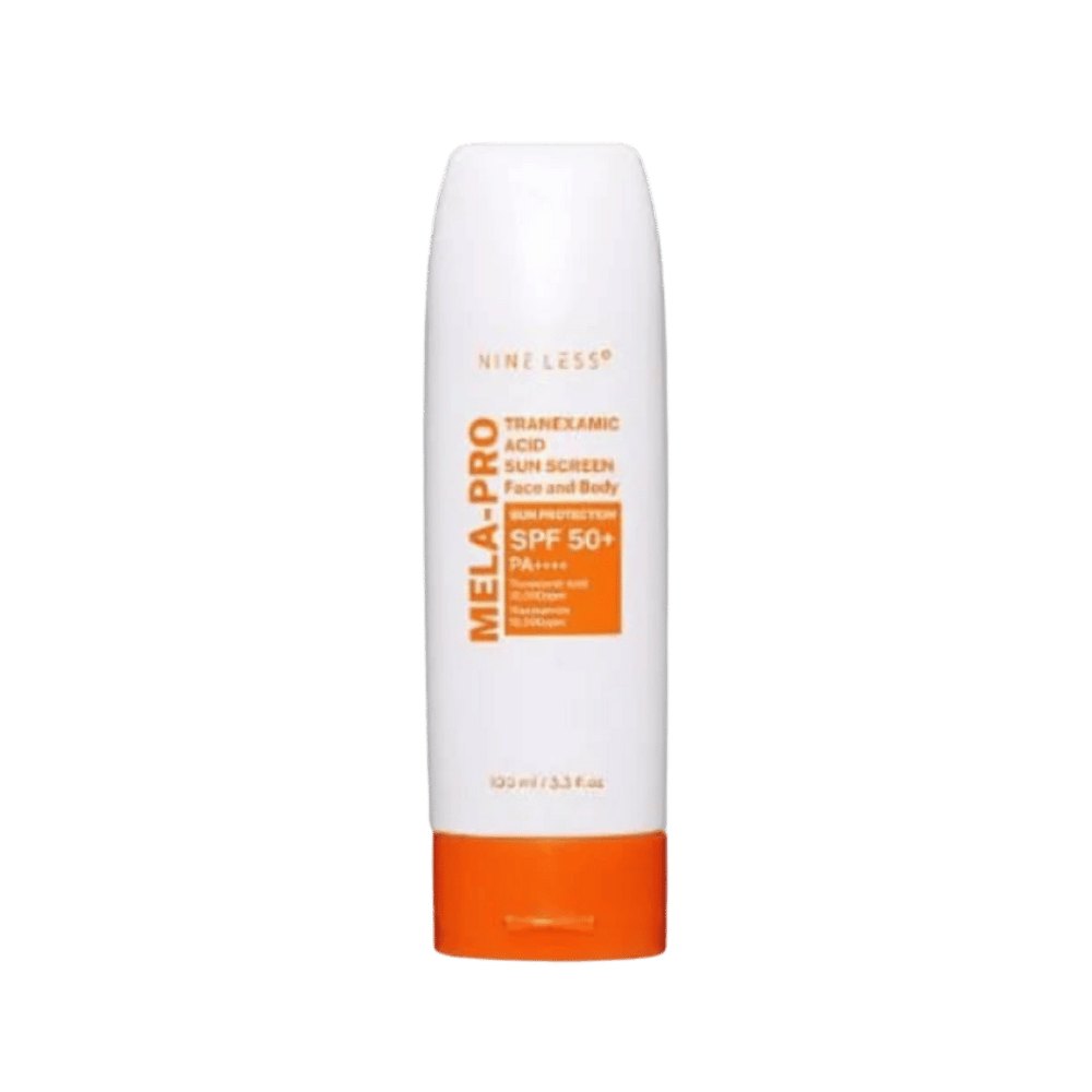 NINE LESS Mela-Pro Tranexamic Acid Sunscreen Spf 50 - Pa ++++ -100ml | ناين ليس كريم واقي شمسي spf50 - 100 مل