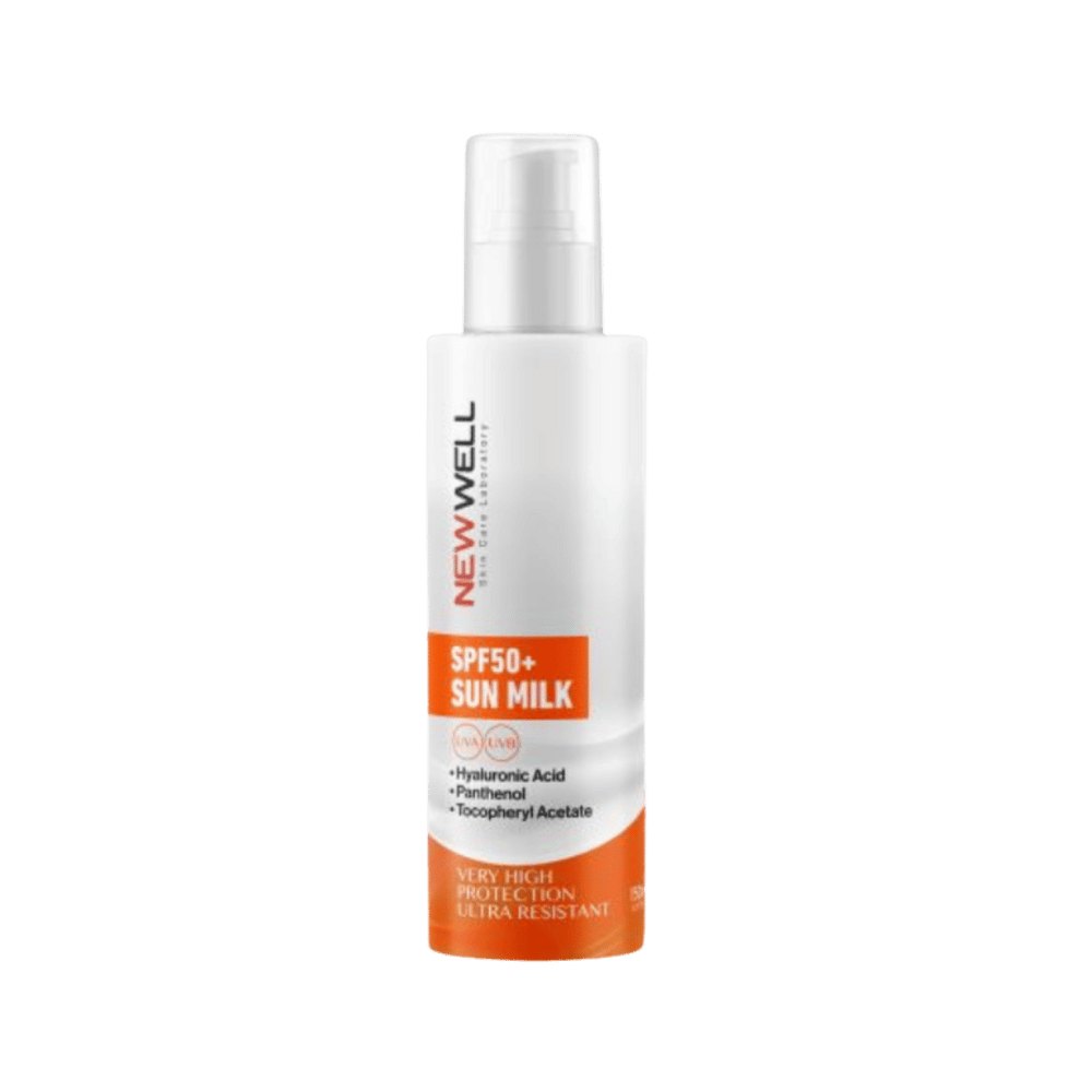 NEW WELL SPF50+ Sun Milk Very High Protection - 150ml | نيو ويل واقي شمسي spf50+ - 150 مل