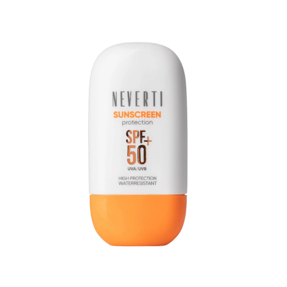 Neverti Sunscreen SPF50+ 1% Provitamin B5 Vitamin E - 50ml | نيفرتي واقي شمس بالبانتينول و فيتامين اي SPF50+ - 50 مل