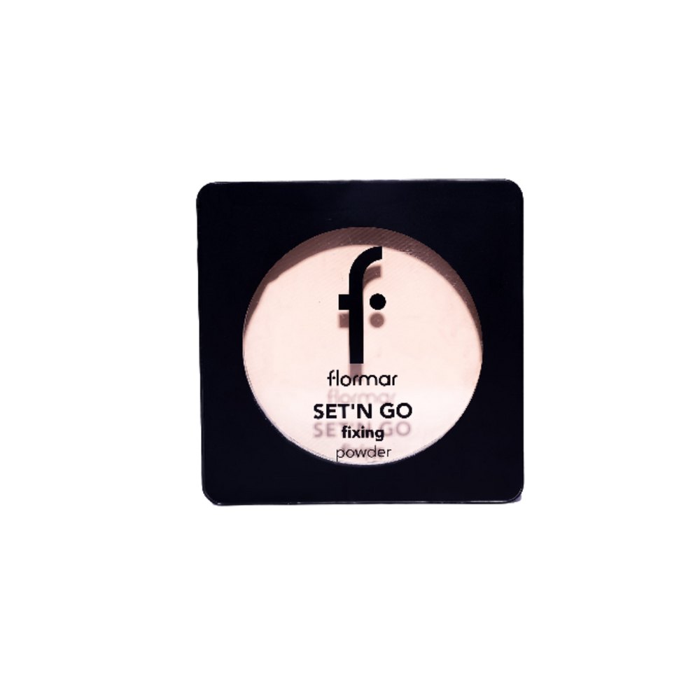 Flormar Set'n Go Moisturizing & Anti-Shine Fixing Compact Powder No.002 . | فلورمار بودرة الوجه المضغوطة المرطبة المثبتة للمكياج رقم 002