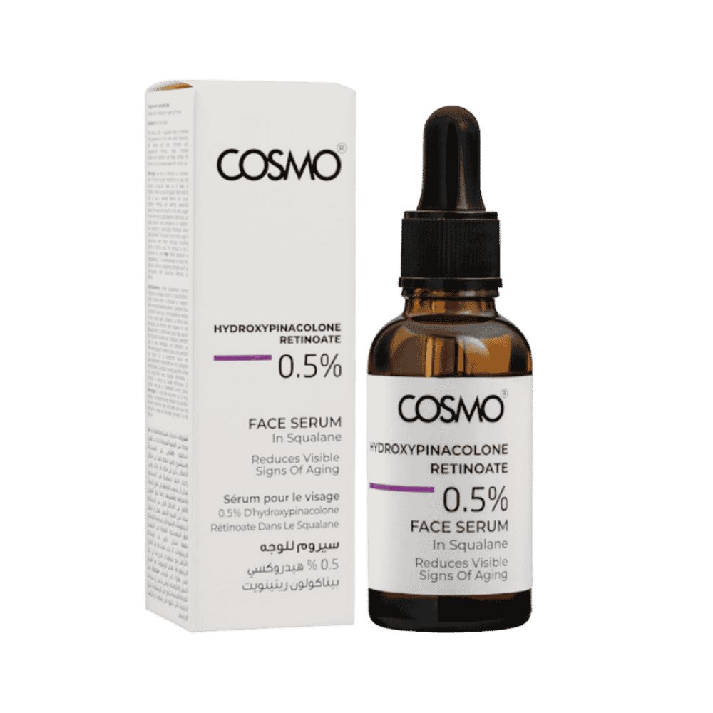COSMO HYDROXYPINACOLONE RETINOATE 0.5% - 30ml | كوزمو سيروم وجه 0.5% في سكوالكين - 30مل