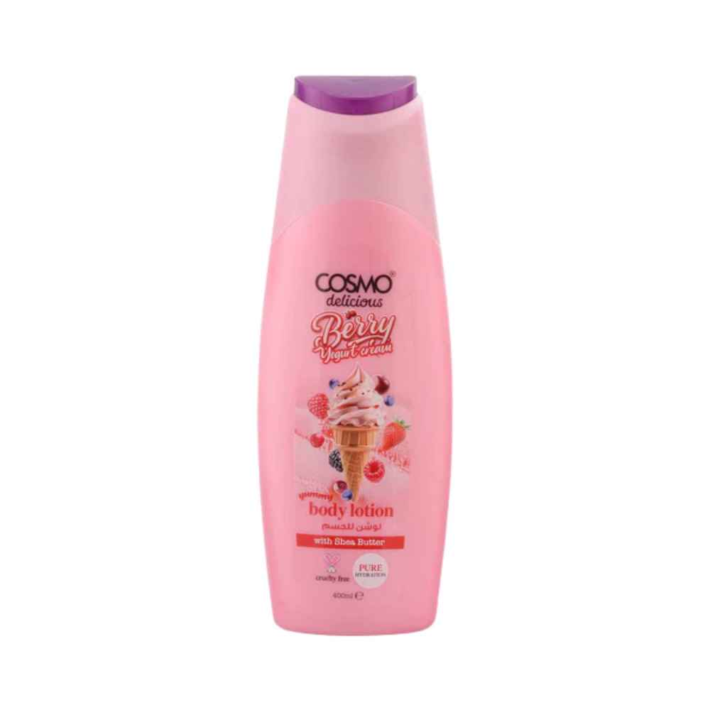 COSMO Berry Yogurt Cream Yummy Body Lotion - 400ml | كوزمو لوشن للجسم برائحة التوت - 400 مل