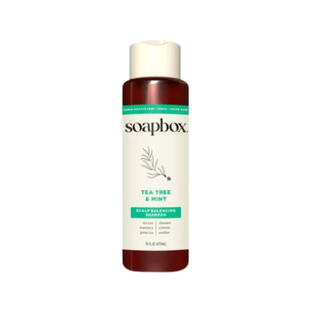 Soapbox Tea Tree and Mint Scalp Balancing Shampoo - 473ml | سوي بوكس شامبو بزيت شجرة الشاب والنعناع - 473 مل