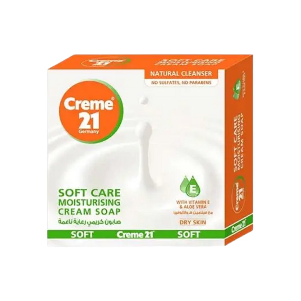 Creme21 Germany Soft Care Moisturising Cream Soap - 125g | كريم 21 صابون الترطيب - 125 غرام