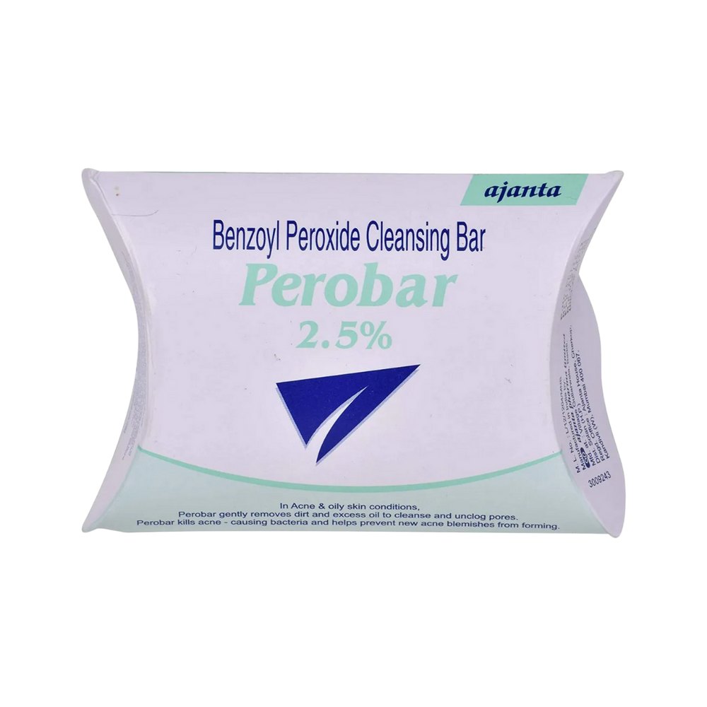 ajanta Perobar benzoyl peroxide 2.5% soap | اجانتا بيروبار صابون للوجه بيروكسيد البنزيل 2.5%