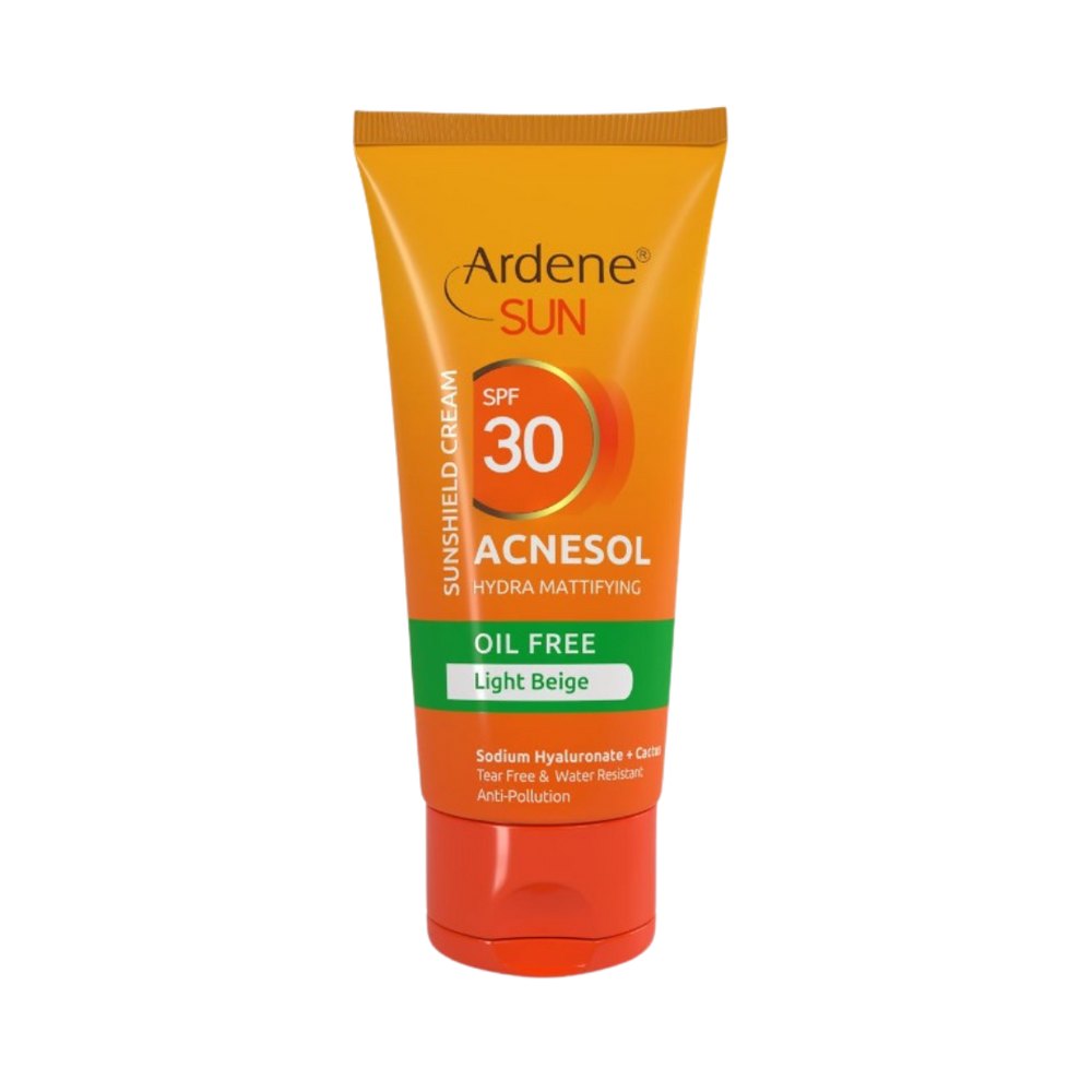 Ardene Light Beige Oil-free Sunscreen Spf30 - 50ml | اردن كريم واقي شمسي خالي من الزيوت بلون بيج فاتح spf30 - 50 مل
