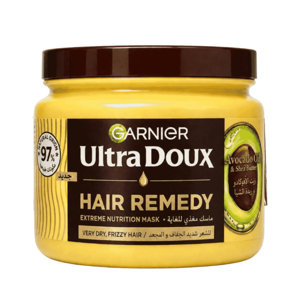 Garnier Ultra Doux Hair Remedy Avocado Oil & Shea Butter - 340ml | غارنييه ماسك شعر بزيت الأفوكادو وزبدة الشيا - 340 مل