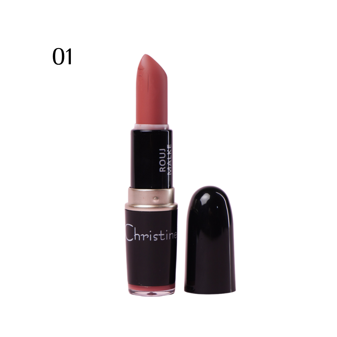 Christine Rouj Malke Vitamin E - 3.8g | كريستين احمر شفاه غني بالفيتامين اي - 3.8 غ