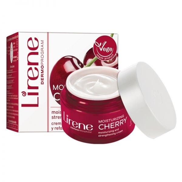 Lirene Moisturizing Cherry Rereshing Light Day & Night Cream - 50ml | ليرين مرطب الوجه بالكرز -50 مل