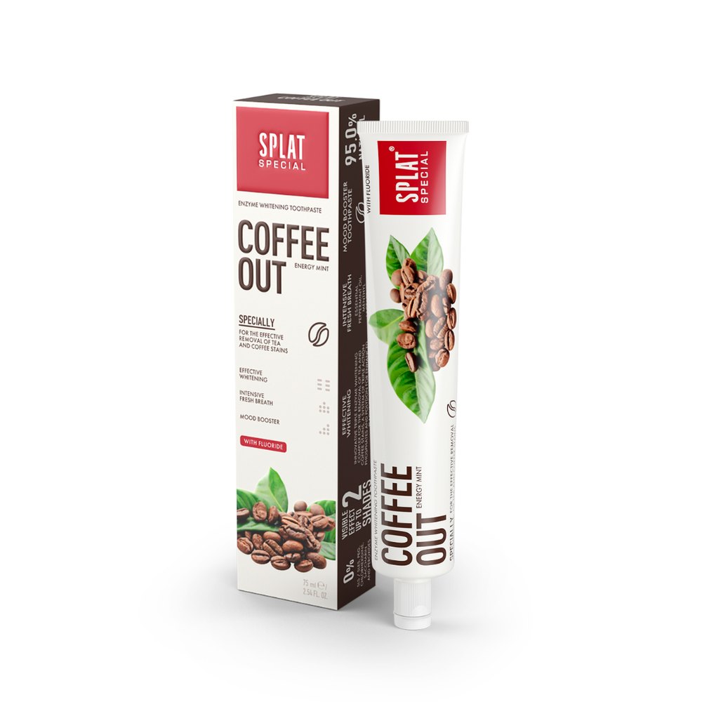 Splat Coffee Out toothpaste - 75ml| سبلات معجون أسنان أنزيمي -75 مل