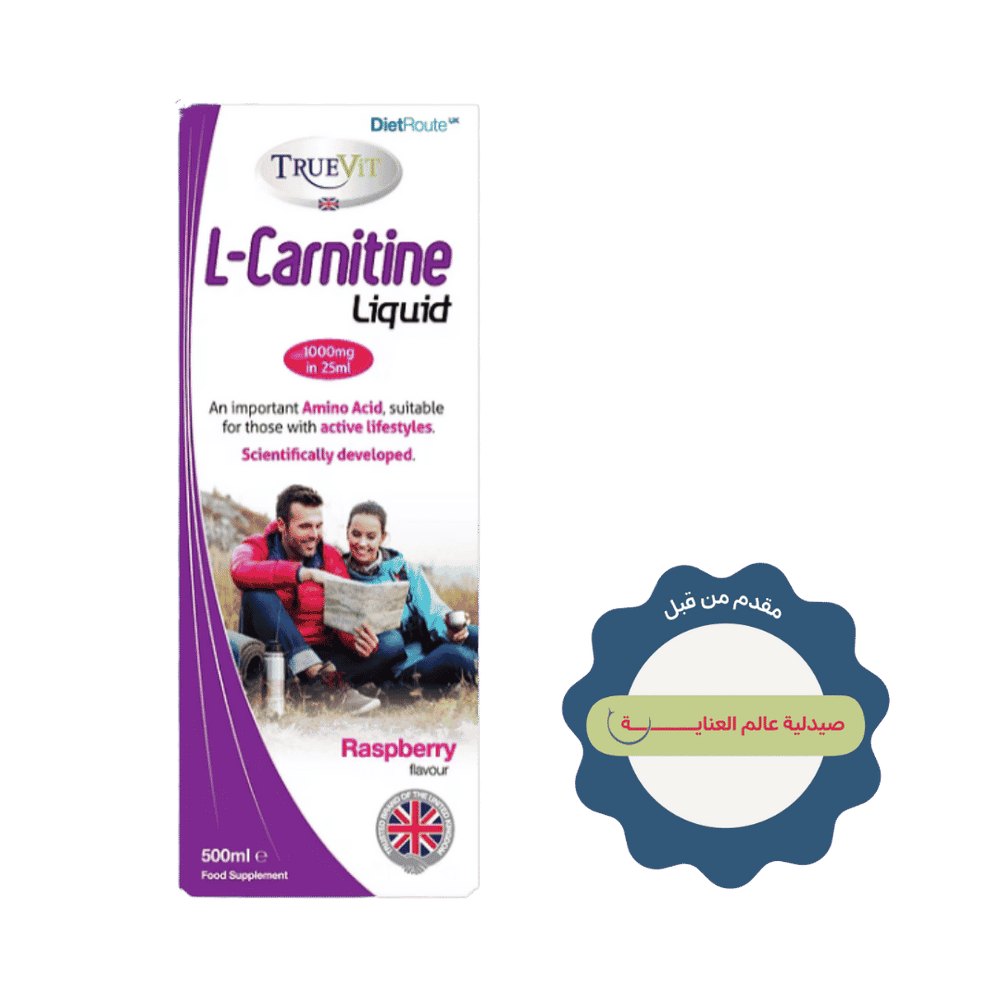TRUE ViT L-Carnitine Liquid 1000Mg Food Supplement - 500ml | ترو فيت سائل ال-كارنتين بنكهة التوت - 500مل