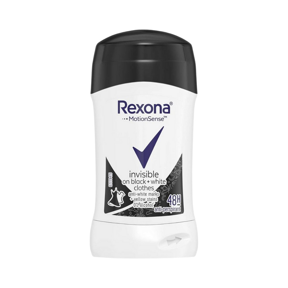 Rexona Invisible Black White for Women - Deodorant Body Stick 48H - 40g | ريكسونا مزيل تعرق لمدة 48 ساعة - 40 غرام