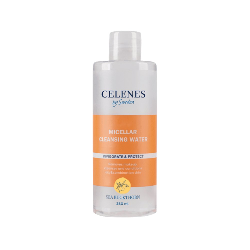 Celenes by Sweden Sea Buckthorn Micellar Water – Oily And Combination Skin - 250ml |سيلينس ميسيلار النبق البحري للبشرة الدهنية والمختلطة - 250 مل