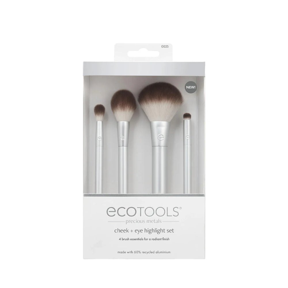 Precious Metals Cheek+Eye Highlight Set 4pcs | مجموعة فرش مكياج - 4 قطع