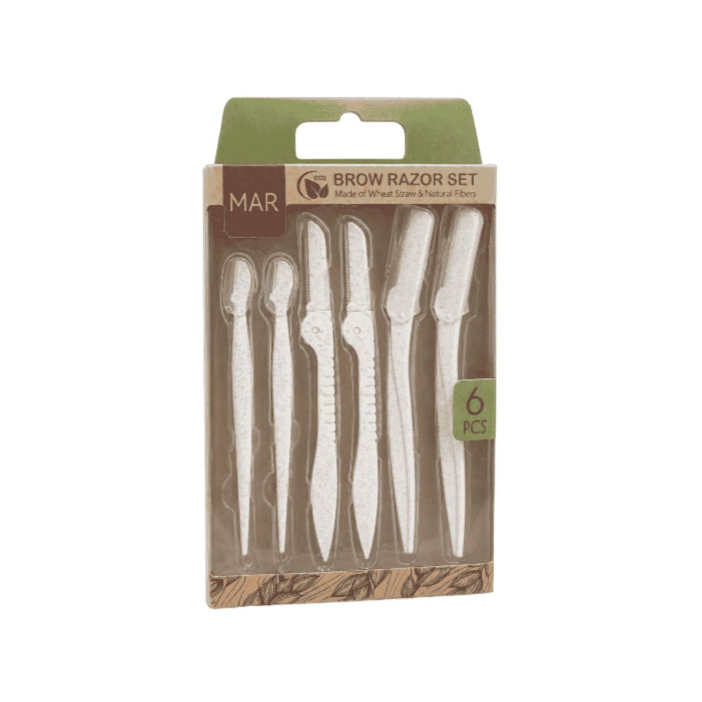 MAR Brow Razor Set Made Of Wheat Straw & Natural Fibers | مار مجموعة شفرات حواجب