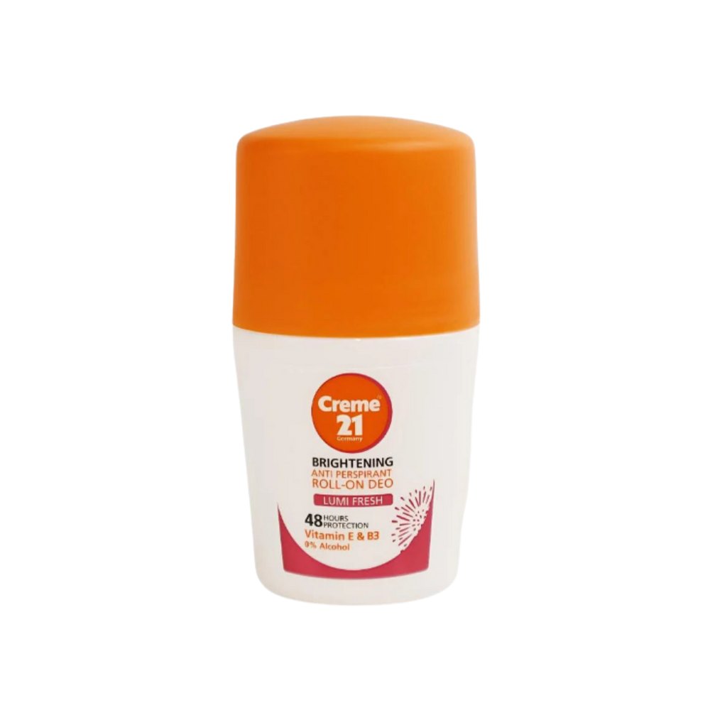 Creme21 Germany Brightening Anti Perspirant Roll -On De Lumi Fresh 48H - 50ml | كريم 21 مضاد تعرق مفتح للابط - 50 مل