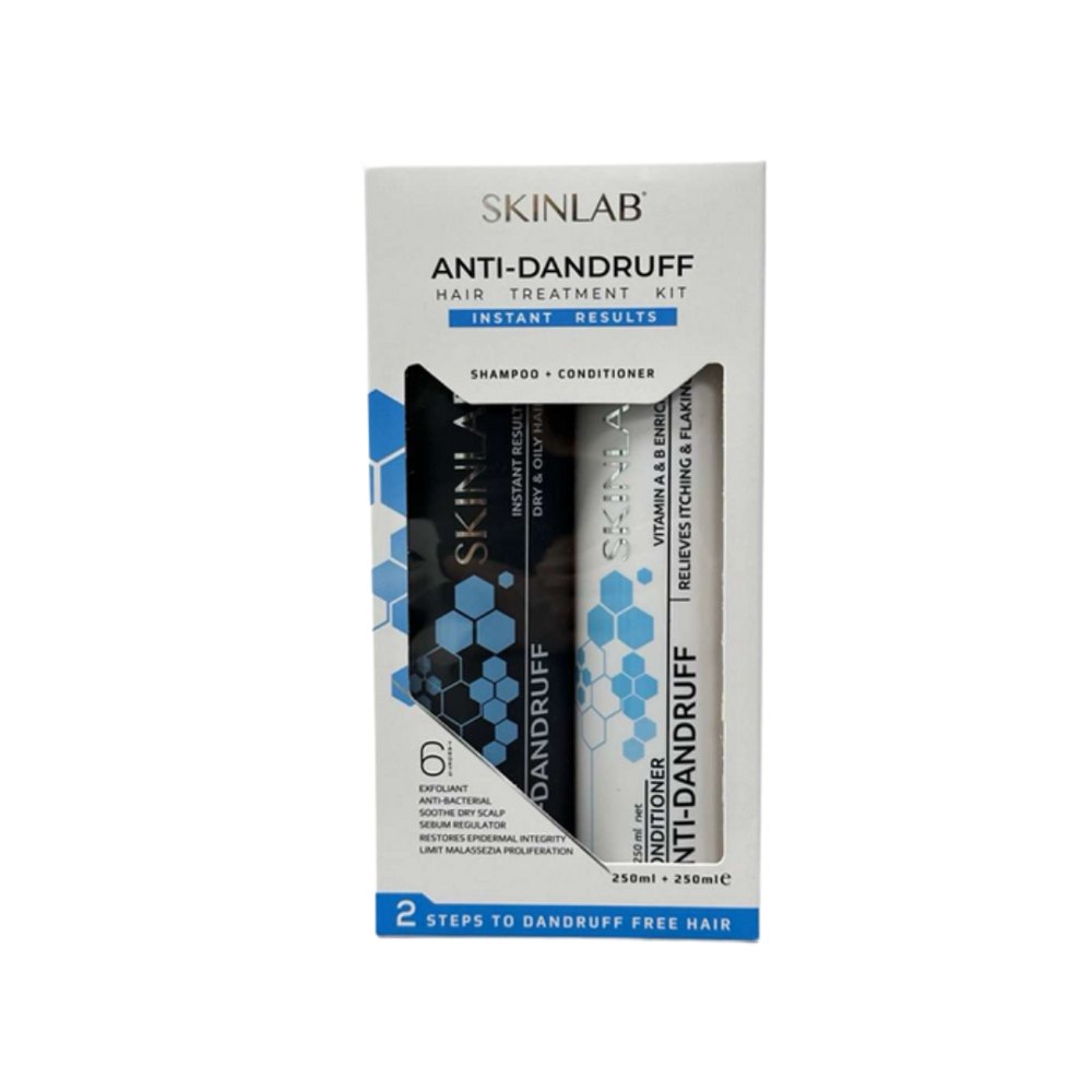 SKINLAB COMBO OFFER Anti Dandruff Shampoo 250ml + Anti Dandruff Conditioner -250ml | سكين لاب شامبو + بلسم لعلاج قشرة الرأس - 250 مل