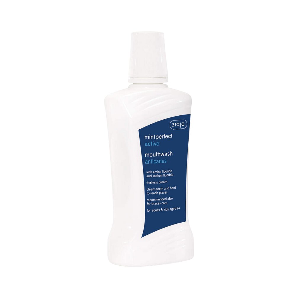 Ziaja Mintperfekt Active Mouthwash Anticaries - 500ml | جايا مينت بيرفكت غسول الفم النشط المضاد للتسوس – 500 مل