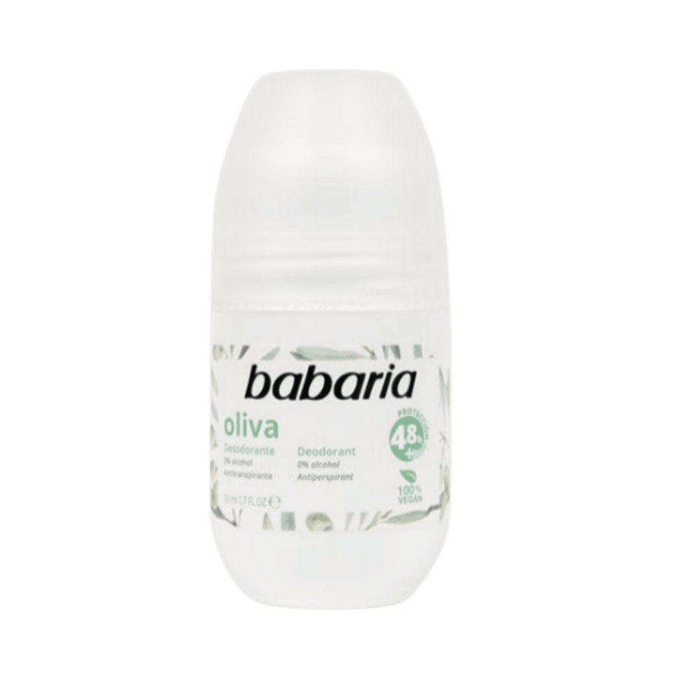 BABARIA Olive Roll-On Deodorant - 50ml | باباريا مزيل تعرق رول اون بزيت الزيتون - 50 مل