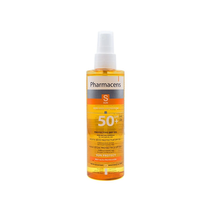 Pharmaceris S sun protect Dry protective Body Oil spf50- 200ml | فارماسيرز زيت للجسم مع عامل حماية من الشمس - 200 مل
