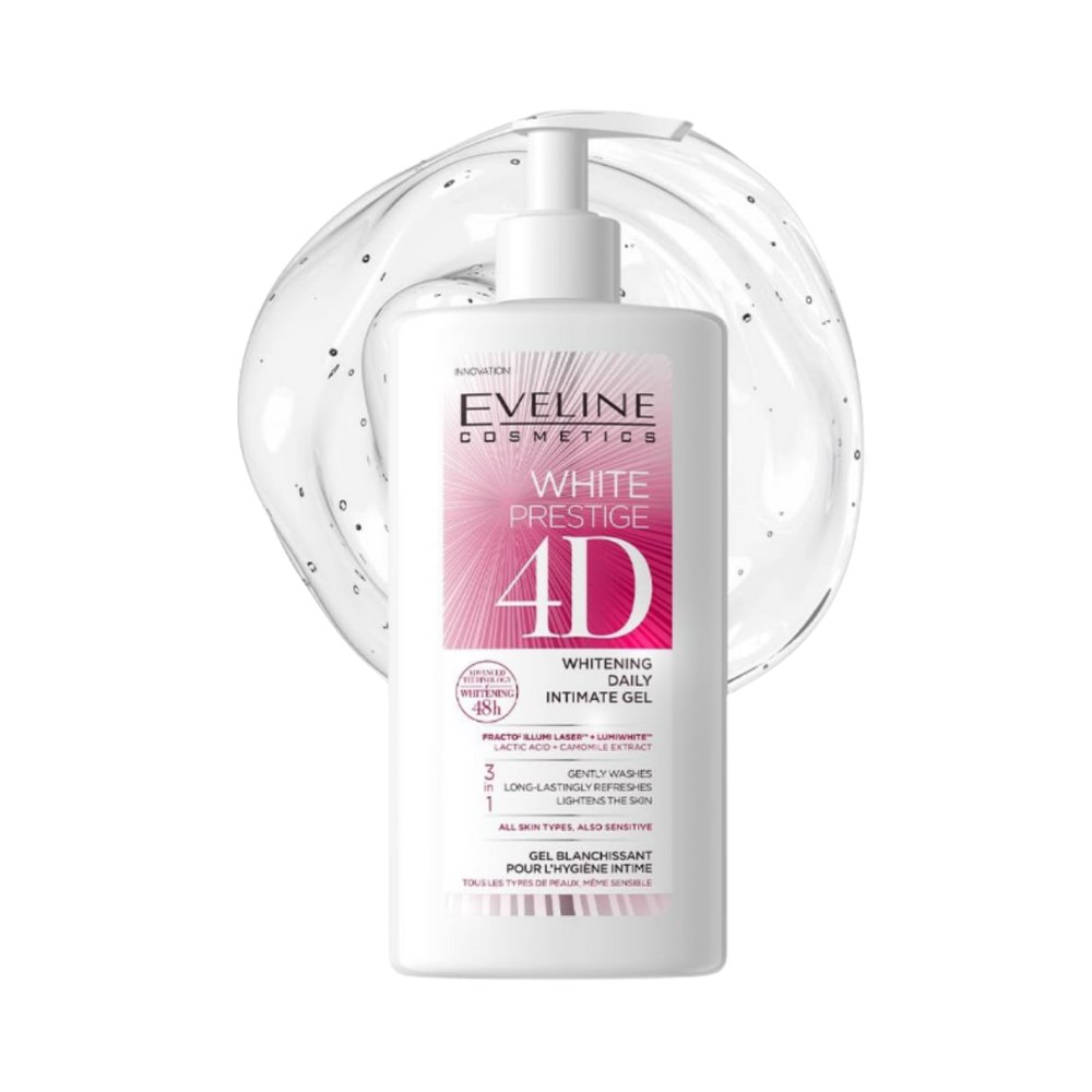 EVELINE White Prestige 4D Whitening Daily Intimate Gel - 250ml | ايفلين غسول جل مبيض ومفتح للمناطق الحساسة - 250