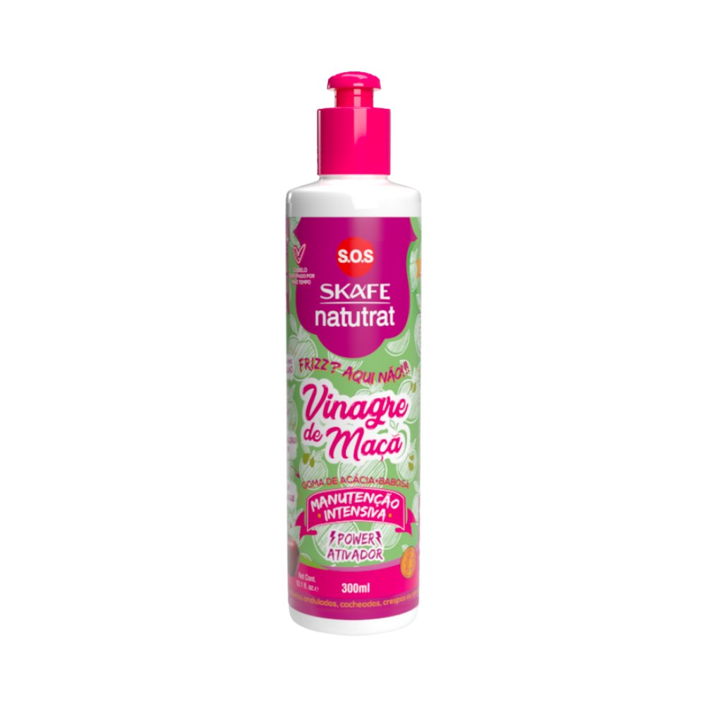 SKAFE Natutrat Apple Cider Vinegar De Maca Manutencao Intensiva Power Ativador - 300ml | سكاف كريم للشعر الهش والتشابك - 300 مل