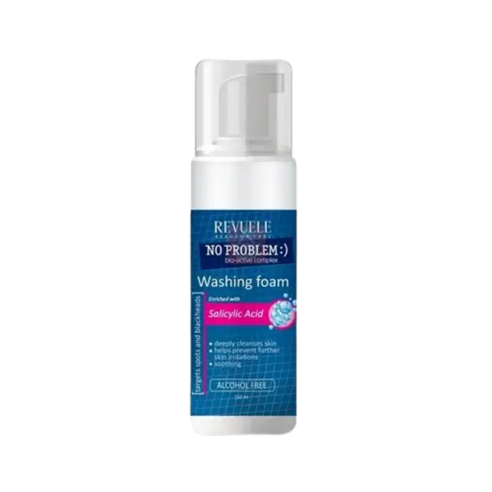 Revuele No Problem Anti Acne & Pimple Foaming Face Wash With Salicylic Acid - 150ml | ريفويل غسول ساليسليك اسيد لحب الشباب - 150 مل