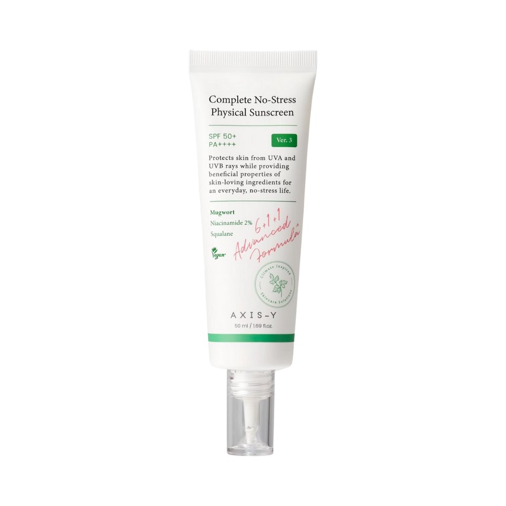 AXIS-Y Complete No-Stress Physical Sunscreen Spf 50pa+++ - 50ml | اكسس-واي واقي شمسي فيزيائي spf 50+++ - 50 مل
