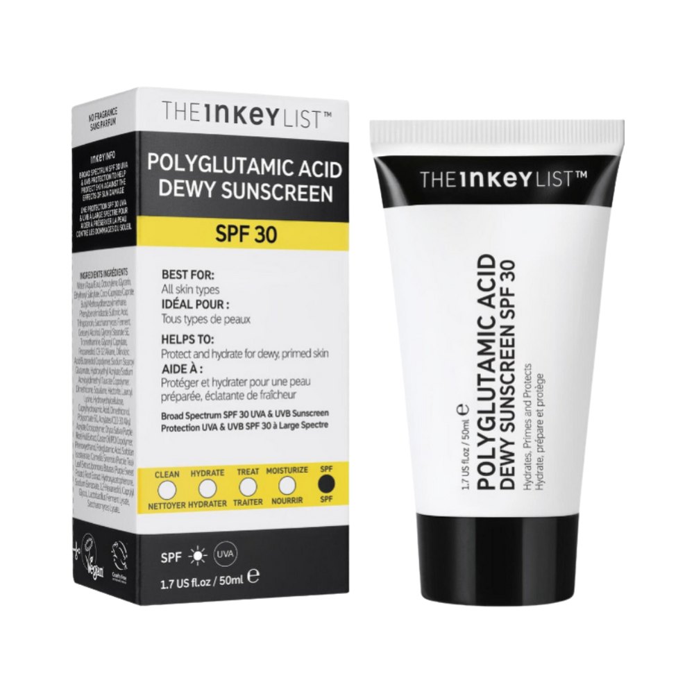 The Inkey List Polyglutamic Acid Dewy Sunscreen SPF30 - 50ml | ذا انكي ليست كريم واقي شمسي - 50 مل