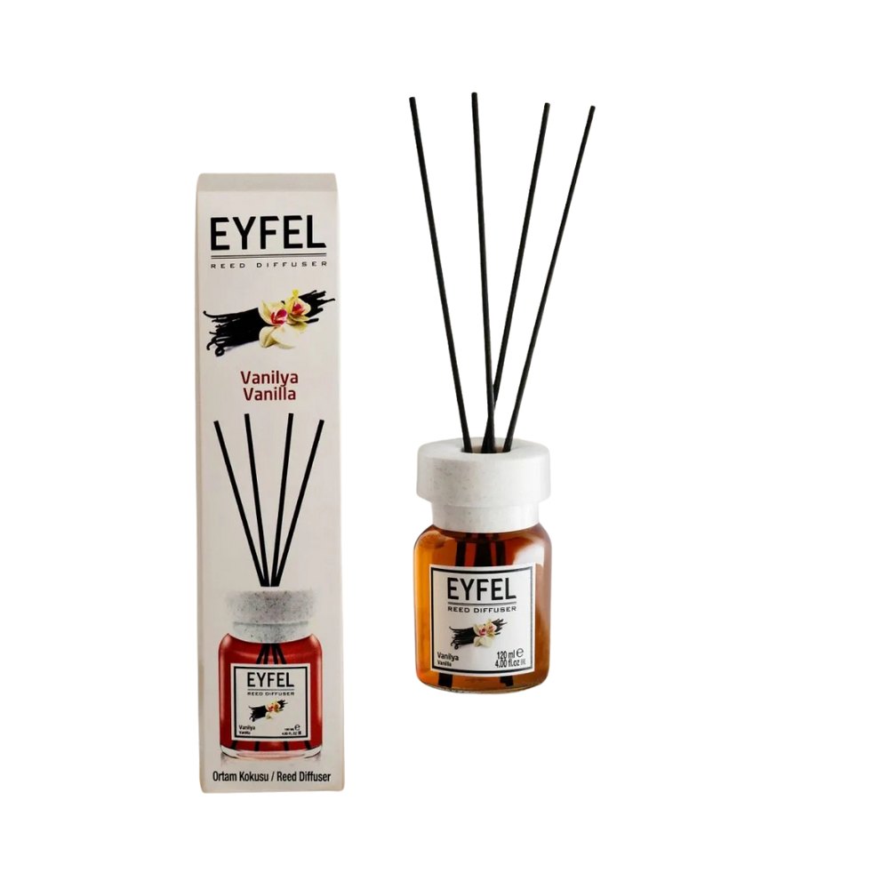 EYFEL Vanilya Reed Diffuser - 120ml | ايفل معطر أعواد بالفانيليا – 120 مل