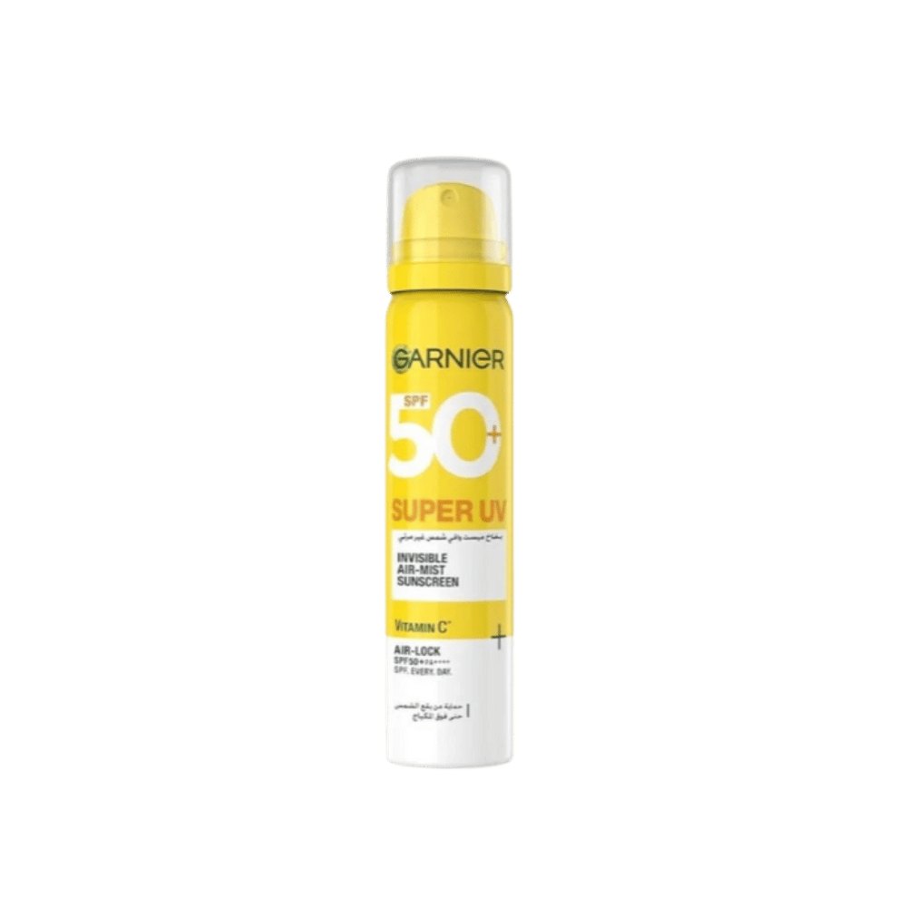 Garnier Super UV Invisible Sunscreen +50 SPF with Vitamin C - 75ml | غارنييه واقي شمسي بخاخ بفيتامين سي spf50 - 75 مل